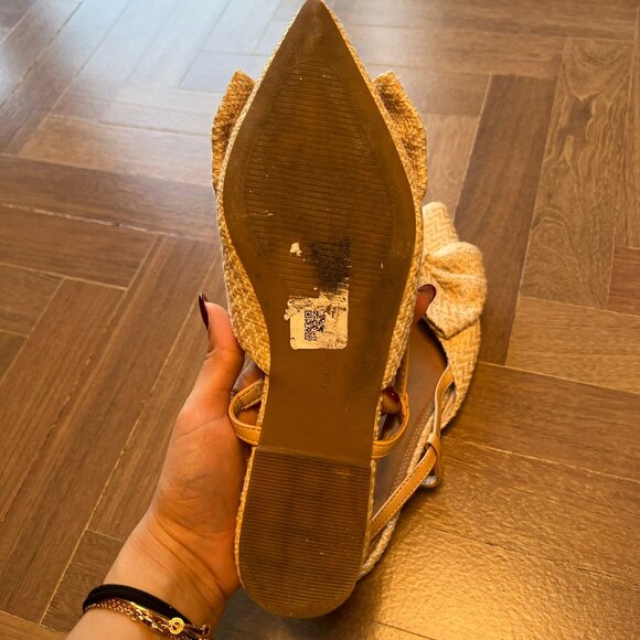 ASOS DESIGN Lido bow ballet flats in natural - Picture 4 of 4